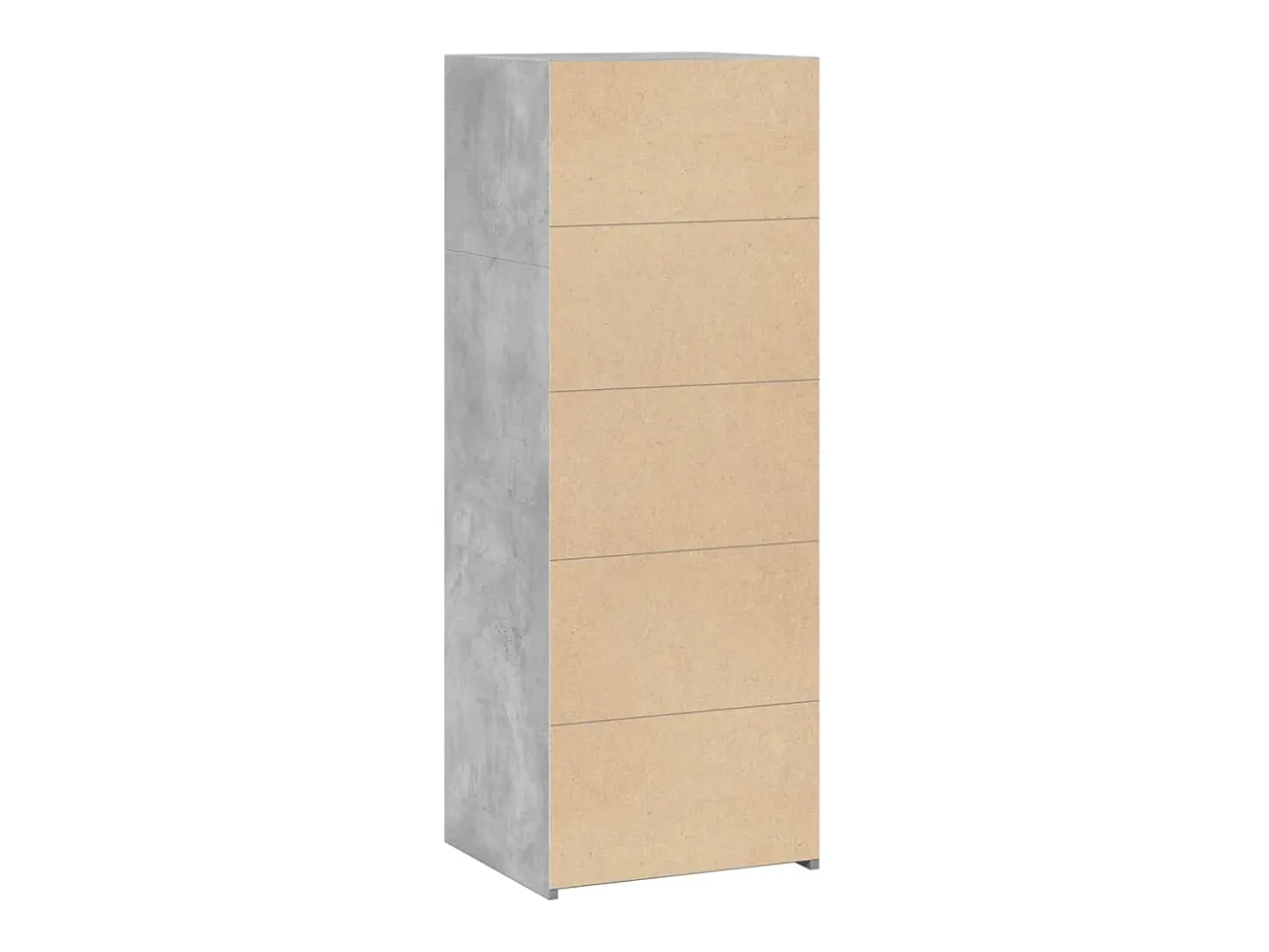 Aparador buffet cómoda armario mueble organizador cocina salón salón alto 45 x 41 x 124 cm madera contrachapada gris 02_0034441