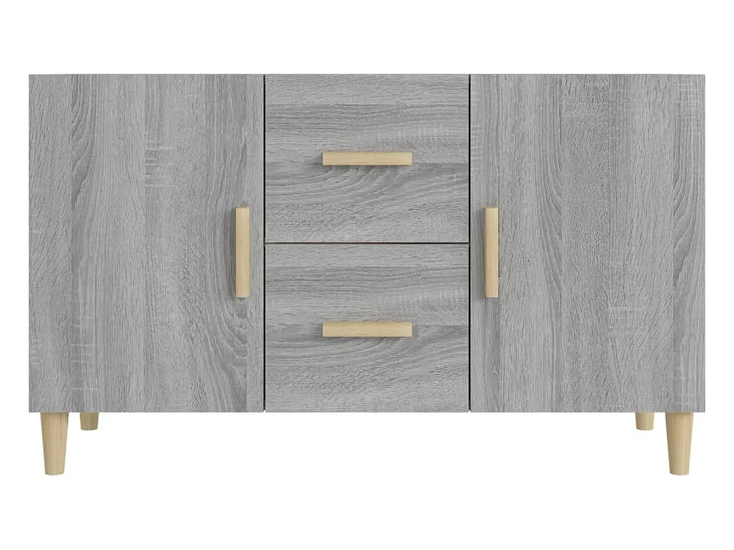 Aparador buffet cómoda armario unidad de almacenamiento organizador cocina salón salón Sonoma 100 x 36 x 60 cm madera contrachapada gris 02_0036254