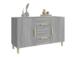 Aparador buffet cómoda armario unidad de almacenamiento organizador cocina salón salón Sonoma 100 x 36 x 60 cm madera contrachapada gris 02_0036254