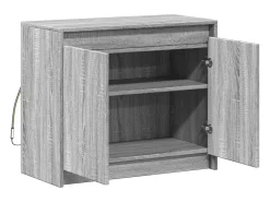 Aparador buffet cómoda armario mueble organizador cocina salón salón con LED Sonoma 72 x 34 x 61 cm madera contrachapada gris 02_0029822
