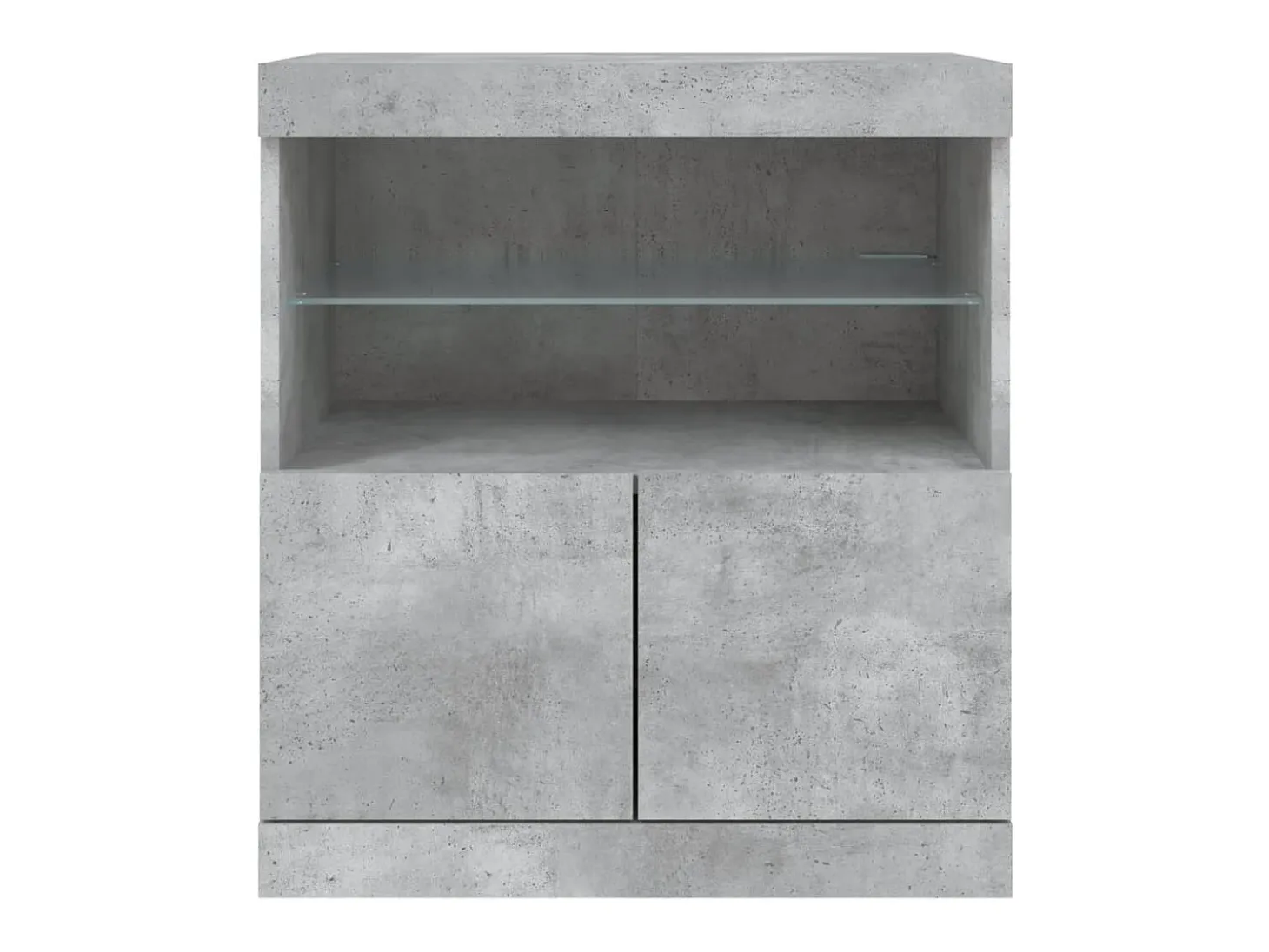 Aparador buffet cómoda armario mueble organizador cocina salón salón con luces LED 60 x 37 x 67 cm gris 02_0030005