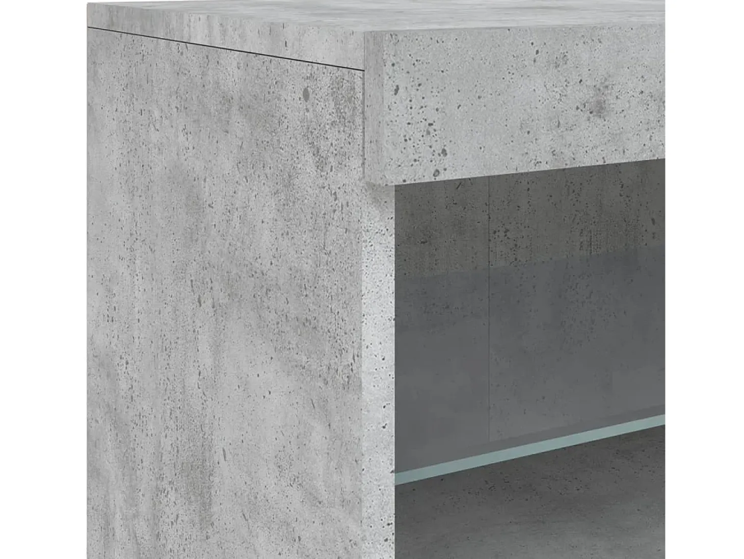 Aparador buffet cómoda armario mueble organizador cocina salón salón con luces LED 60 x 37 x 67 cm gris 02_0030005