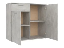 Aparador buffet cómoda armario unidad de almacenamiento organizador cocina salón salón 80 x 36 x 75 cm madera contrachapada gris 02_0032105