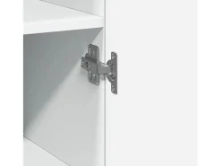 Aparador buffet cómoda armario mueble organizador cocina salón salón alto 30 x 42,5 x 185 cm madera contrachapada blanco 02_0032255