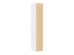 Aparador buffet cómoda armario mueble organizador cocina salón salón alto 30 x 42,5 x 185 cm madera contrachapada blanco 02_0032255