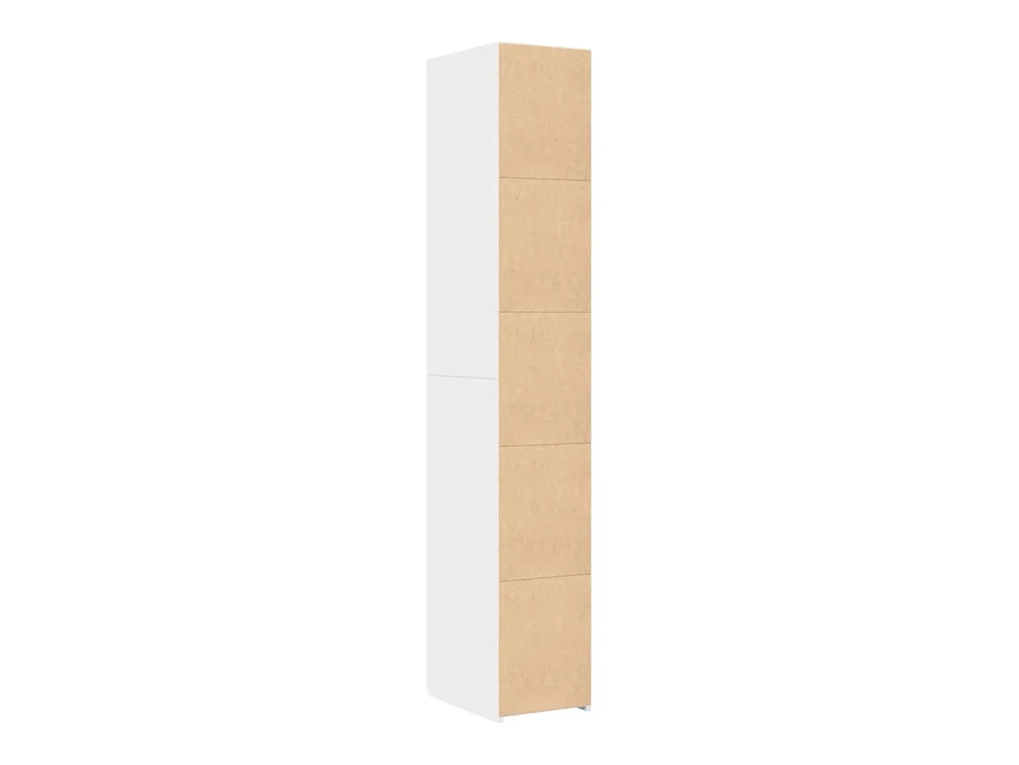 Aparador buffet cómoda armario mueble organizador cocina salón salón alto 30 x 42,5 x 185 cm madera contrachapada blanco 02_0032255
