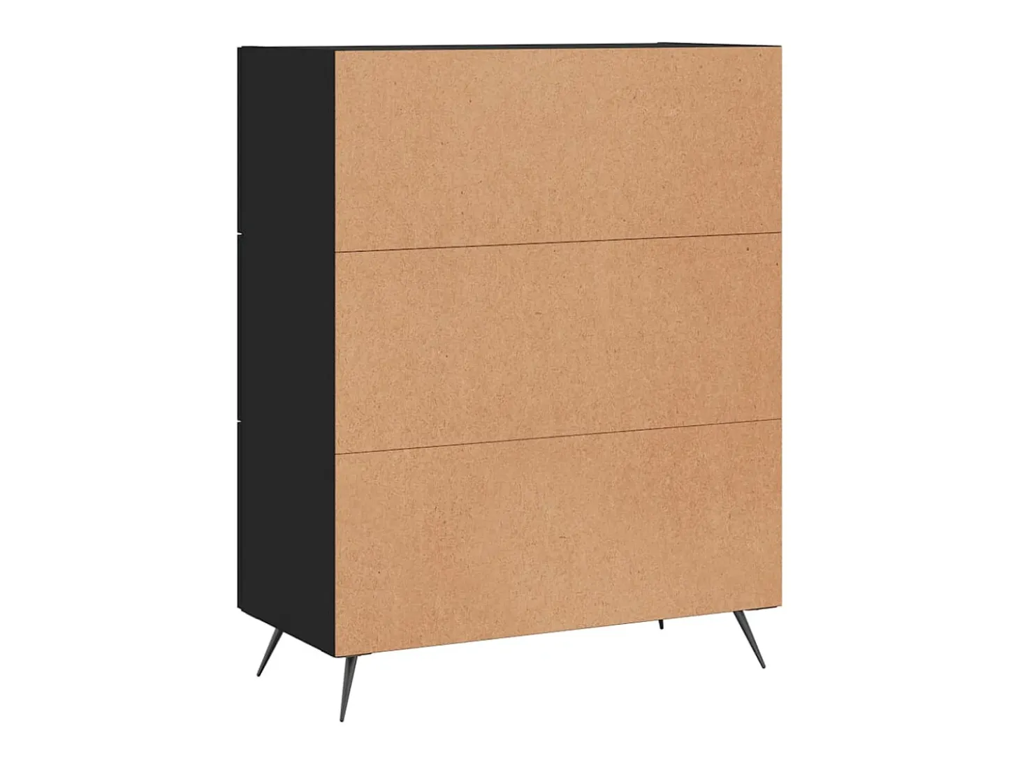 Aparador buffet cómoda armario mueble organizador cocina salón salón 69,5 x 34 x 90 cm madera contrachapada negra 02_0036059