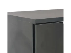 Aparador buffet cómoda armario mueble organizador cocina salón brillante 107 x 35 x 80,5 cm negro 02_0036163