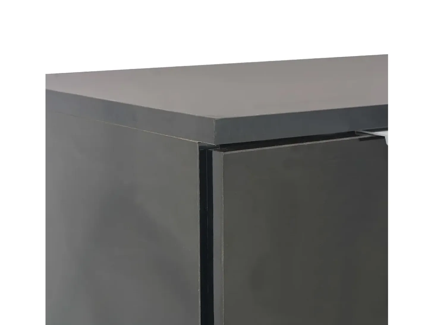 Aparador buffet cómoda armario mueble organizador cocina salón brillante 107 x 35 x 80,5 cm negro 02_0036163