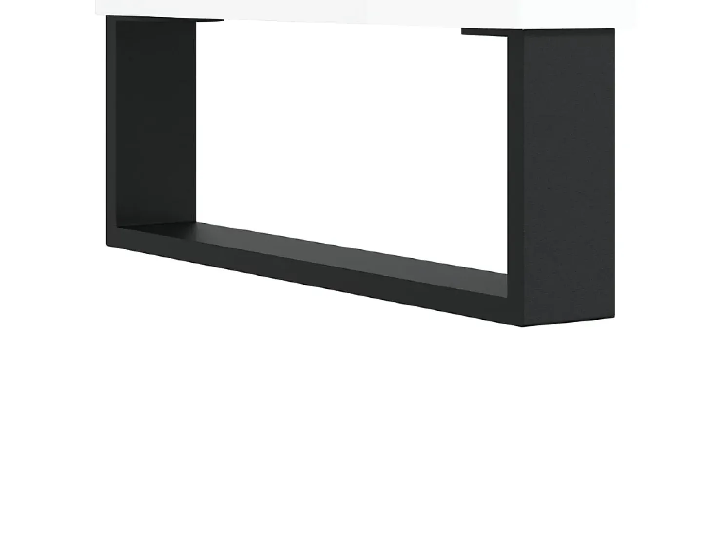 Aparador buffet cómoda armario mueble organizador cocina salón brillante 34,5 x 34 x 90 cm madera contrachapada blanco 02_0030633