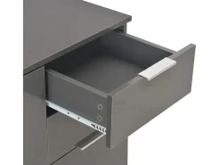 Aparador buffet cómoda armario mueble organizador cocina salón salón brillante 71 x 35 x 80 cm madera contrachapada gris 02_0031820