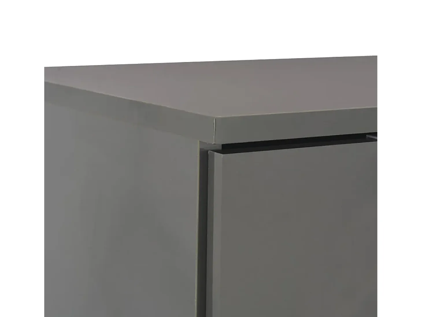 Aparador buffet cómoda armario mueble organizador cocina salón salón brillante 71 x 35 x 80 cm madera contrachapada gris 02_0031820