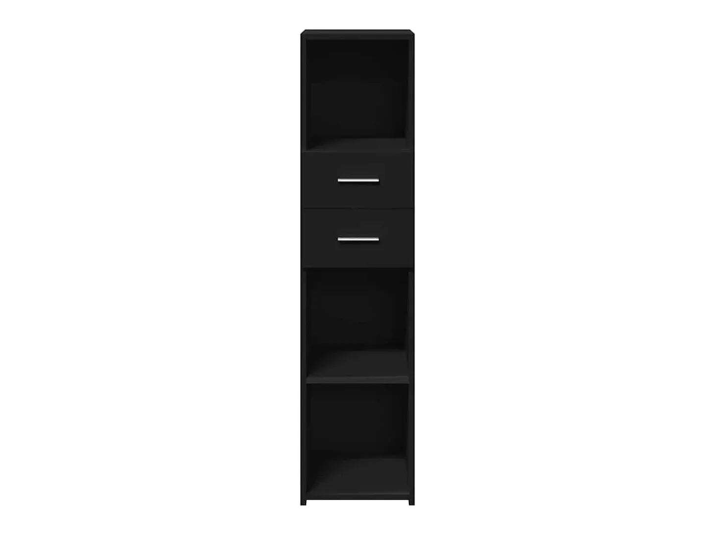 Aparador buffet cómoda armario mueble organizador cocina salón salón alto 30 x 42,5 x 124 cm madera contrachapada negro 02_0034764