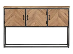 Aparador buffet cómoda armario mueble organizador cocina salón salón 120 x 30 x 75 cm madera maciza de acacia marrón 02_0029537