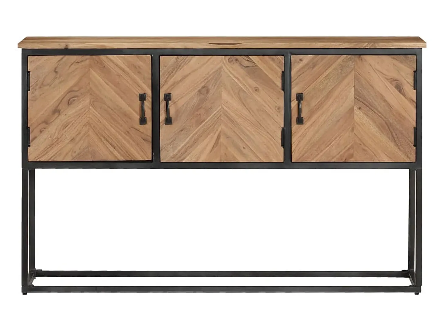 Aparador buffet cómoda armario mueble organizador cocina salón salón 120 x 30 x 75 cm madera maciza de acacia marrón 02_0029537