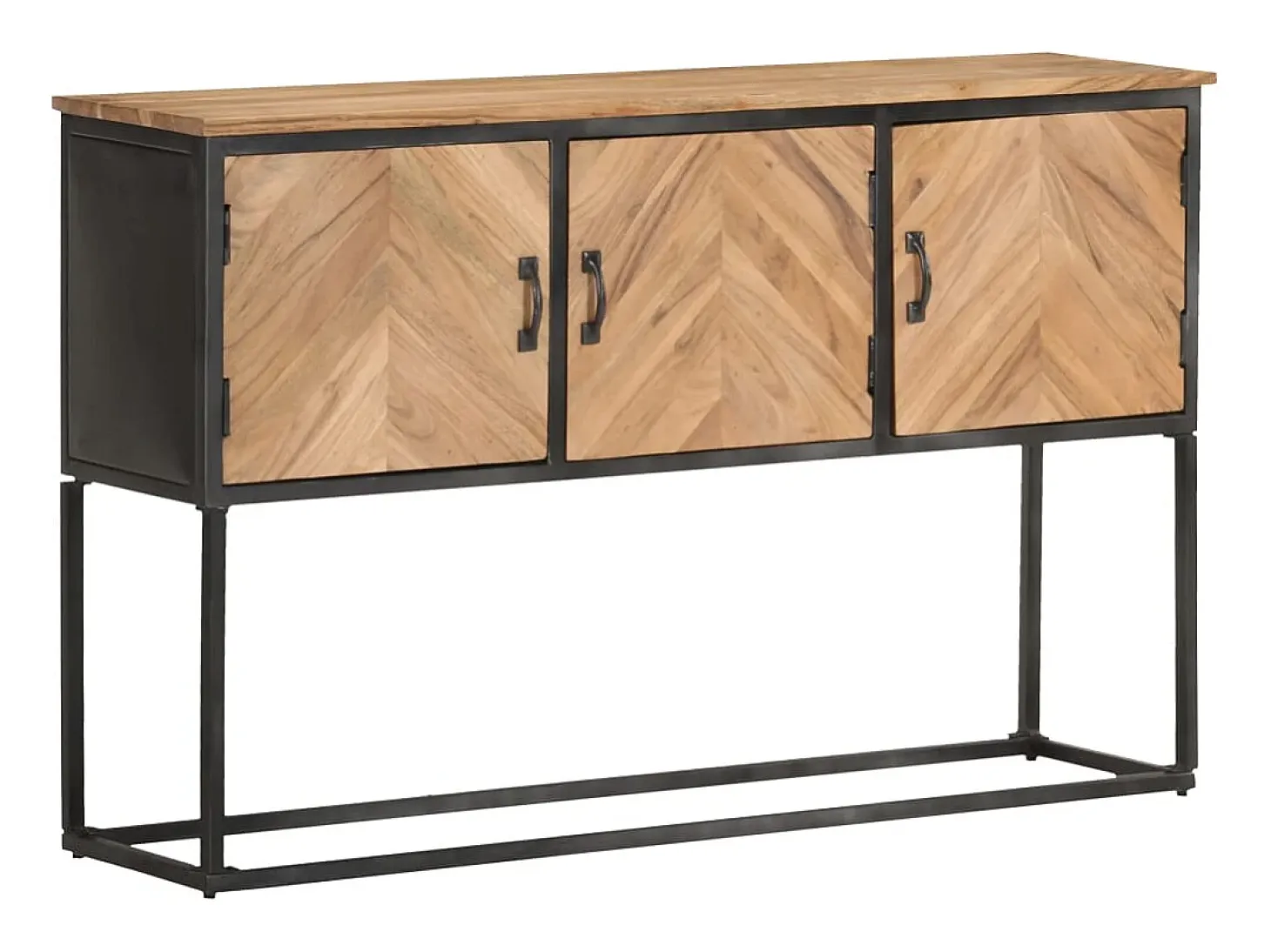 Aparador buffet cómoda armario mueble organizador cocina salón salón 120 x 30 x 75 cm madera maciza de acacia marrón 02_0029537