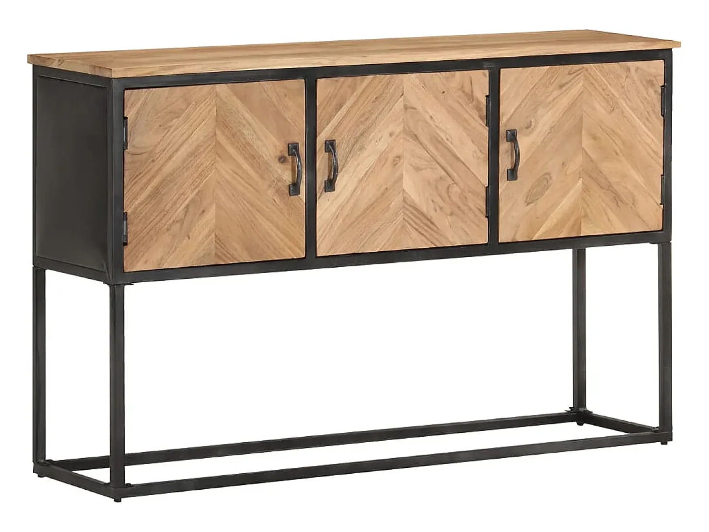 Aparador buffet cómoda armario mueble organizador cocina salón salón 120 x 30 x 75 cm madera maciza de acacia marrón 02_0029537