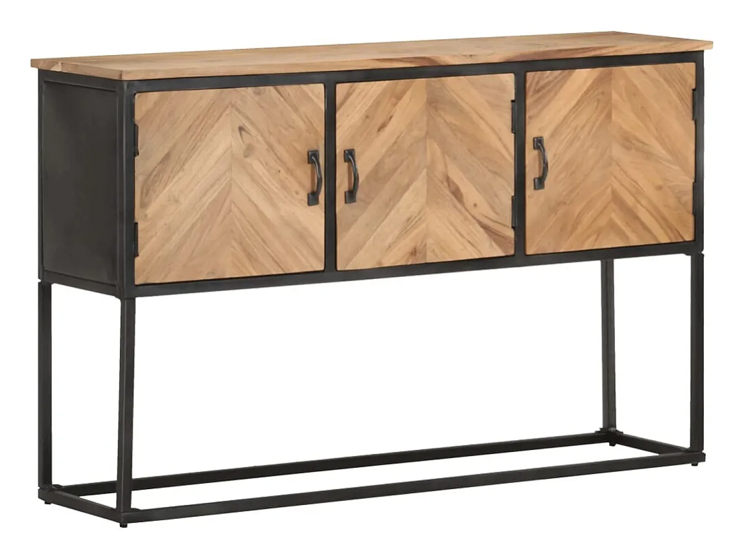 Aparador buffet cómoda armario mueble organizador cocina salón salón 120 x 30 x 75 cm madera maciza de acacia marrón 02_0029537
