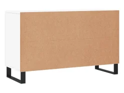 Aparador buffet cómoda armario mueble organizador cocina salón salón 100 x 36 x 60 cm madera contrachapada blanco 02_0030163