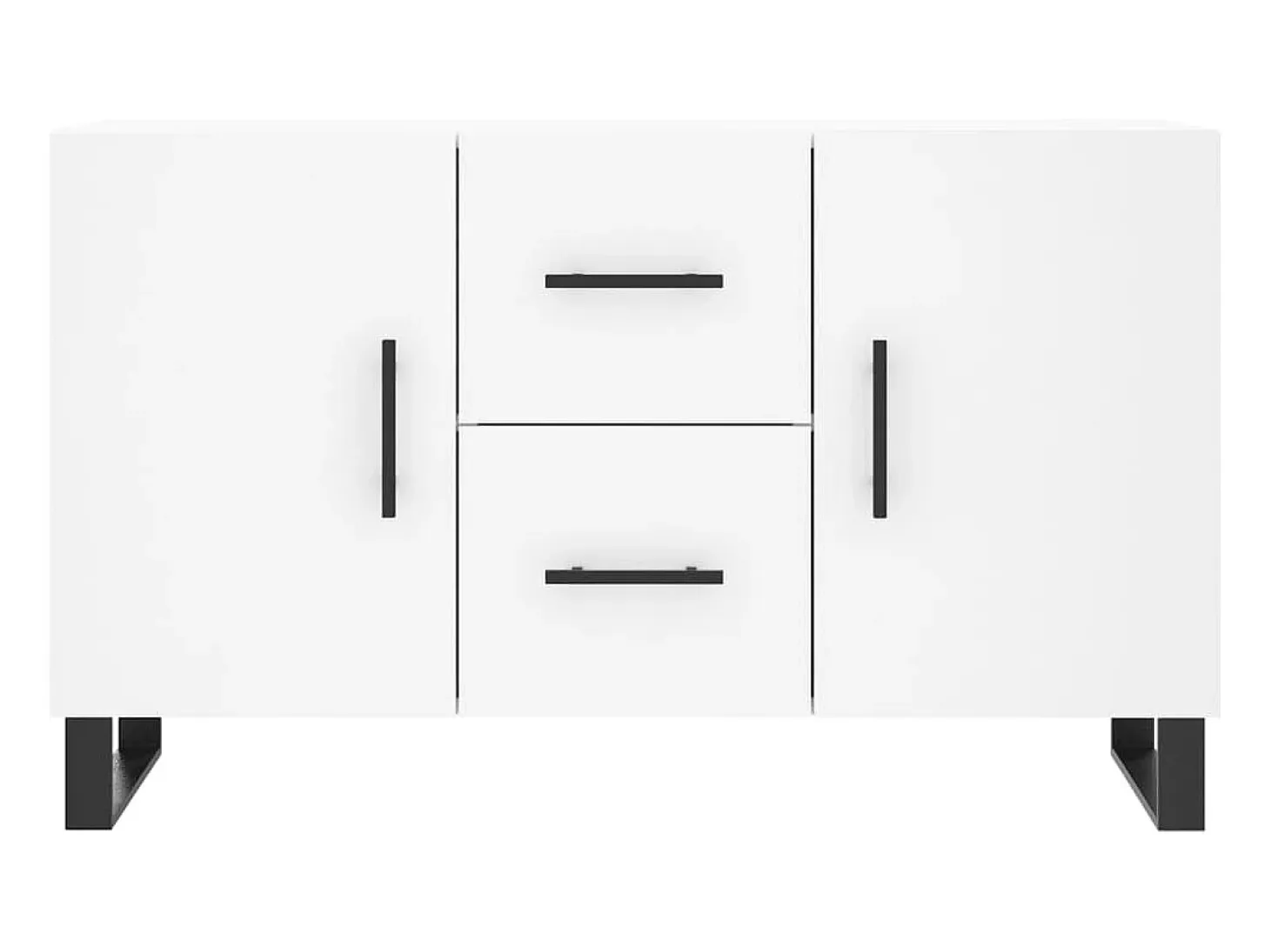 Aparador buffet cómoda armario mueble organizador cocina salón salón 100 x 36 x 60 cm madera contrachapada blanco 02_0030163