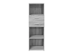 Aparador buffet cómoda armario mueble organizador cocina salón salón alto Sonoma 40 x 42,5 x 124 cm madera contrachapada gris 02_0035362