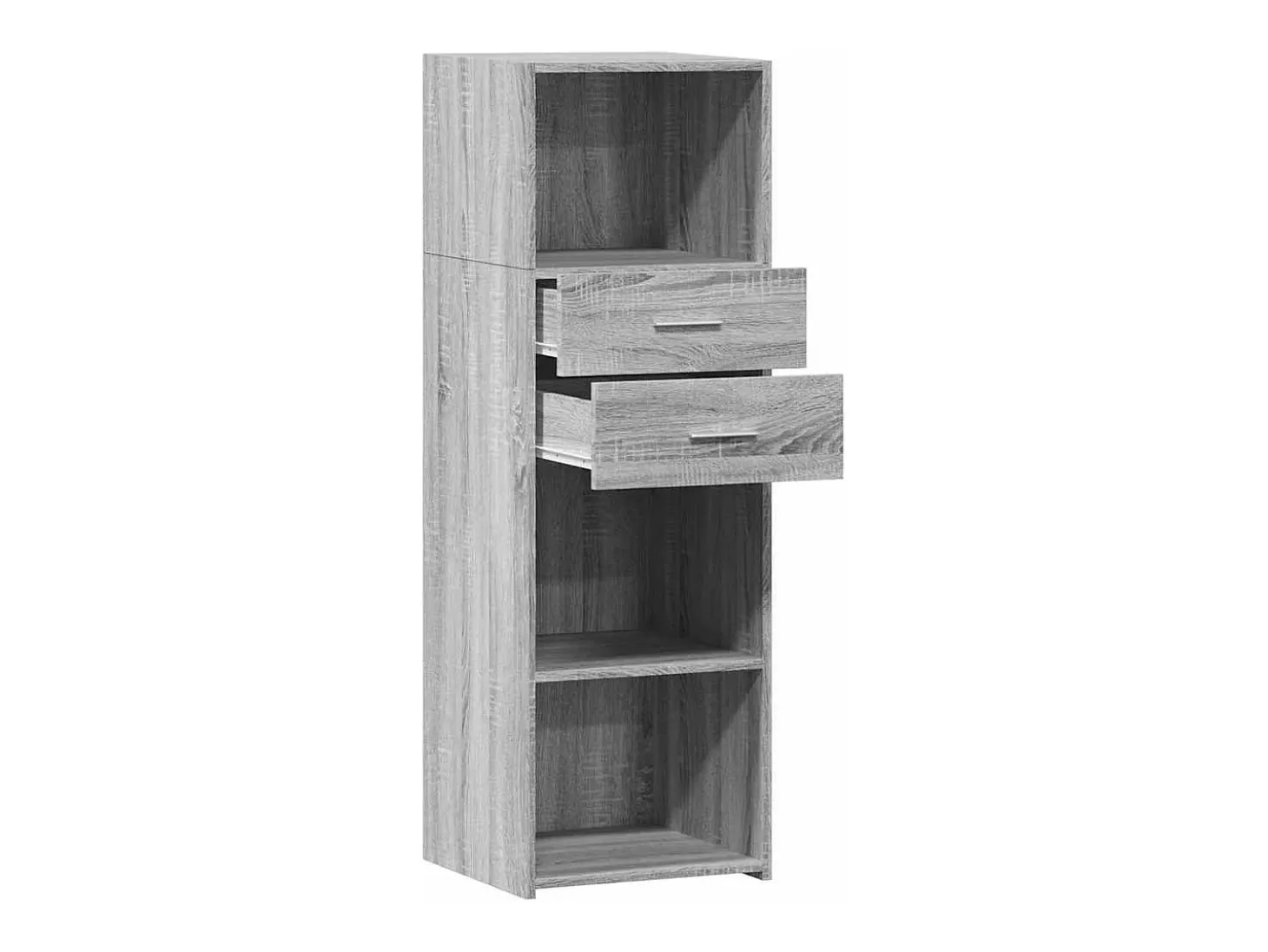 Aparador buffet cómoda armario mueble organizador cocina salón salón alto Sonoma 40 x 42,5 x 124 cm madera contrachapada gris 02_0035362