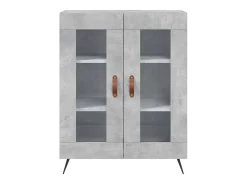 Aparador buffet cómoda armario mueble organizador cocina salón salón alto 69,5 x 34 x 180 cm madera contrachapada gris 02_0034583