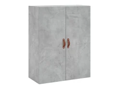 Aparador buffet cómoda armario mueble organizador cocina salón salón alto 69,5 x 34 x 180 cm madera contrachapada gris 02_0034583