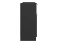 Aparador buffet cómoda armario mueble organizador cocina salón salón 60 x 30 x 70 cm madera contrachapada negra 02_0035964