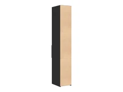 Aparador buffet cómoda armario mueble organizador cocina salón salón alto 30 x 42,5 x 185 cm madera contrachapada negro 02_0034766