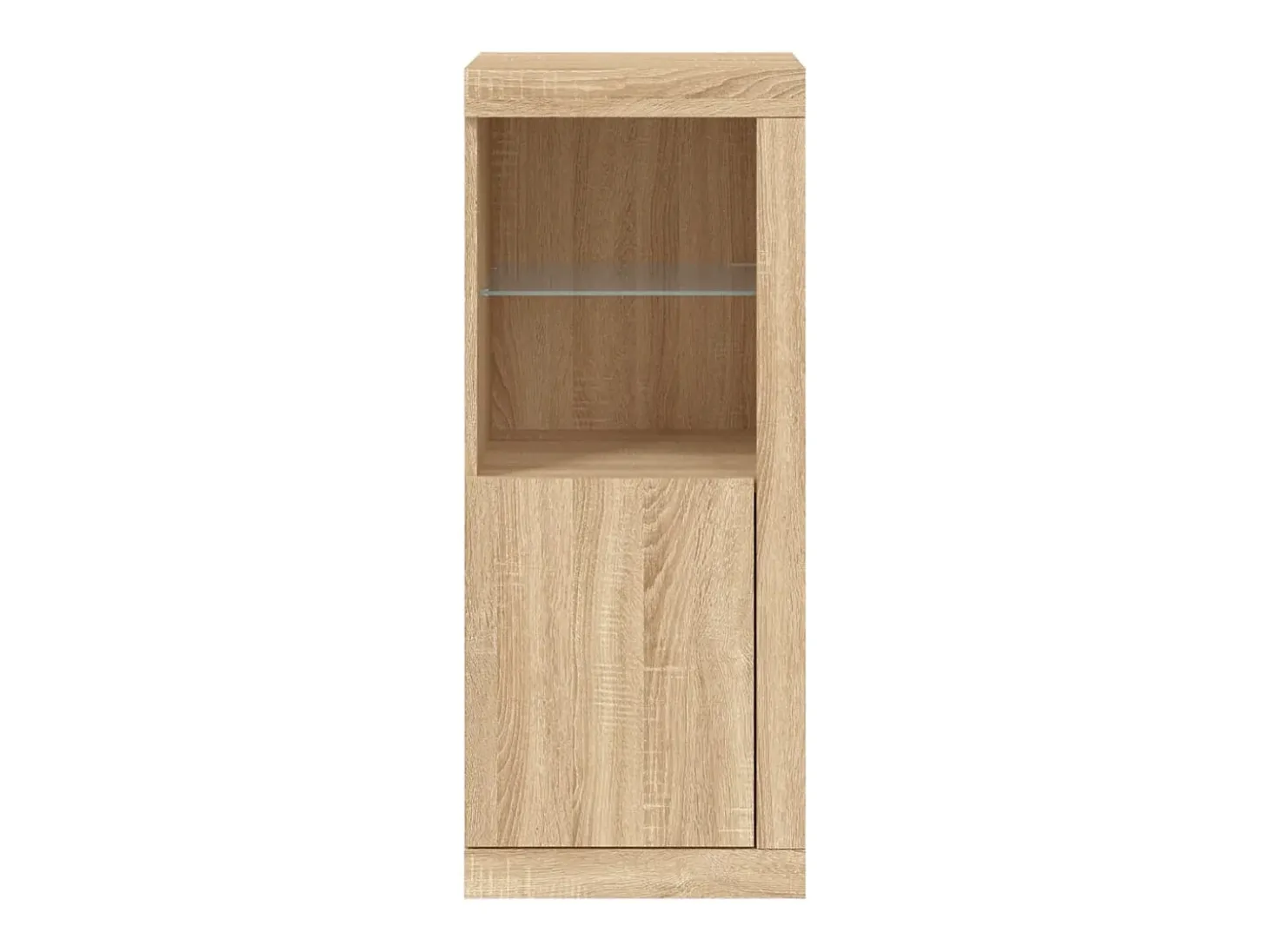 Aparador buffet cómoda armario mueble organizador cocina salón salón con luces LED sonoma 41 x 37 x 100 cm marrón 02_0029960