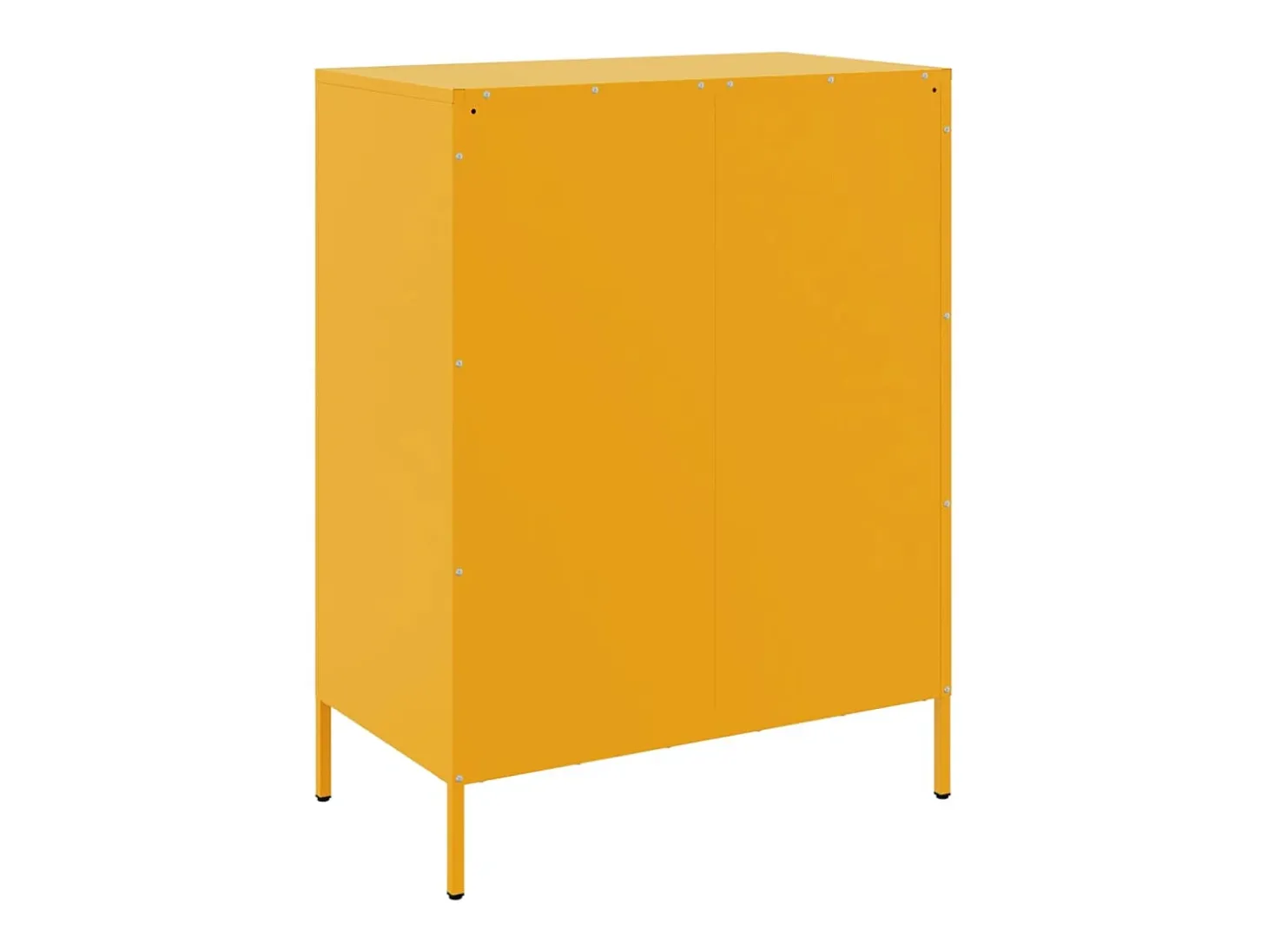 Aparador buffet cómoda armario mueble organizador cocina salón salón amarillo mostaza 68 x 39 x 89 cm acero Amarillo 02_0035710
