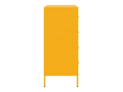 Aparador buffet cómoda armario mueble organizador cocina salón salón amarillo mostaza 68 x 39 x 89 cm acero Amarillo 02_0035710
