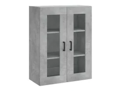 Aparador buffet cómoda armario mueble organizador cocina salón salón alto 69,5 x 34 x 180 cm madera contrachapada gris 02_0034573