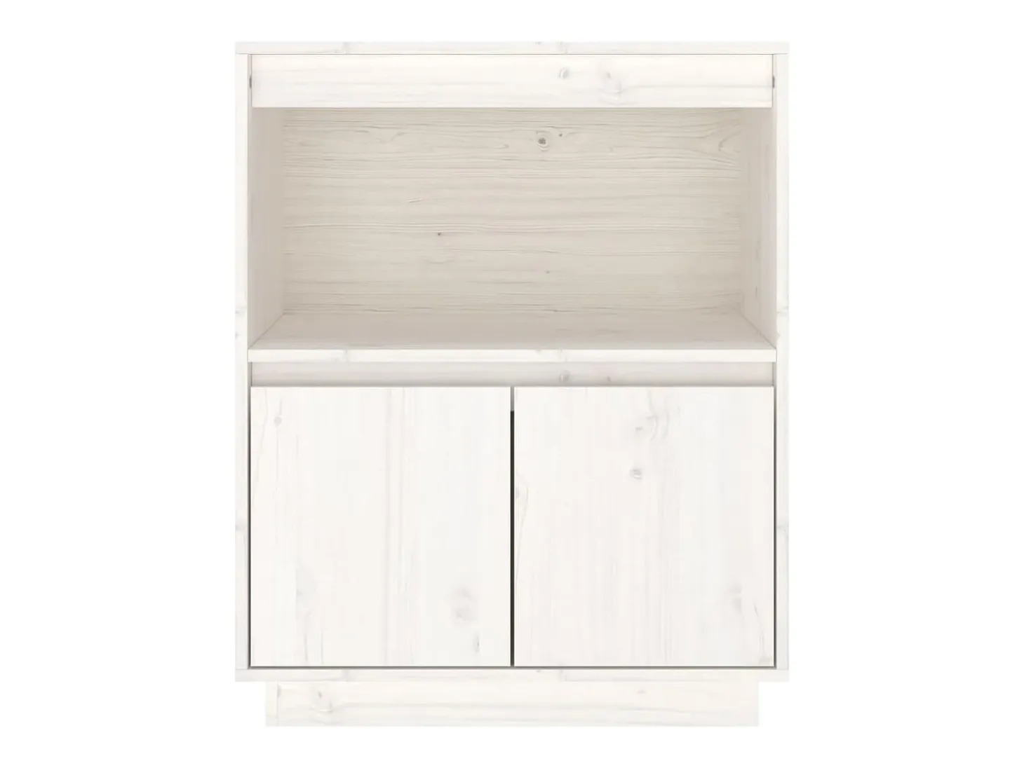 Aparador buffet cómoda armario unidad de almacenamiento organizador cocina salón salón 60 x 34 x 75 cm madera maciza de pino blanco 02_0030350