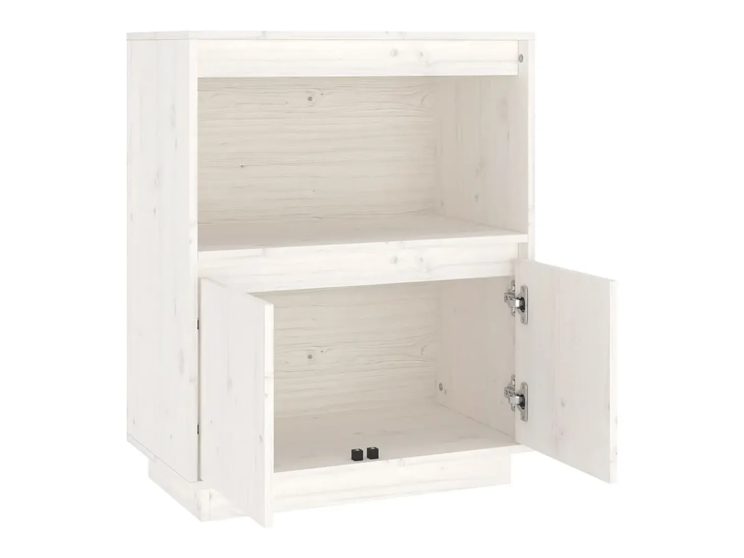 Aparador buffet cómoda armario unidad de almacenamiento organizador cocina salón salón 60 x 34 x 75 cm madera maciza de pino blanco 02_0030350