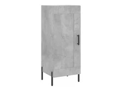 Aparador buffet cómoda armario mueble organizador cocina salón salón alto 34,5 x 34 x 180 cm madera contrachapada gris 02_0034323
