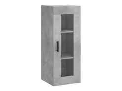 Aparador buffet cómoda armario mueble organizador cocina salón salón alto 34,5 x 34 x 180 cm madera contrachapada gris 02_0034323