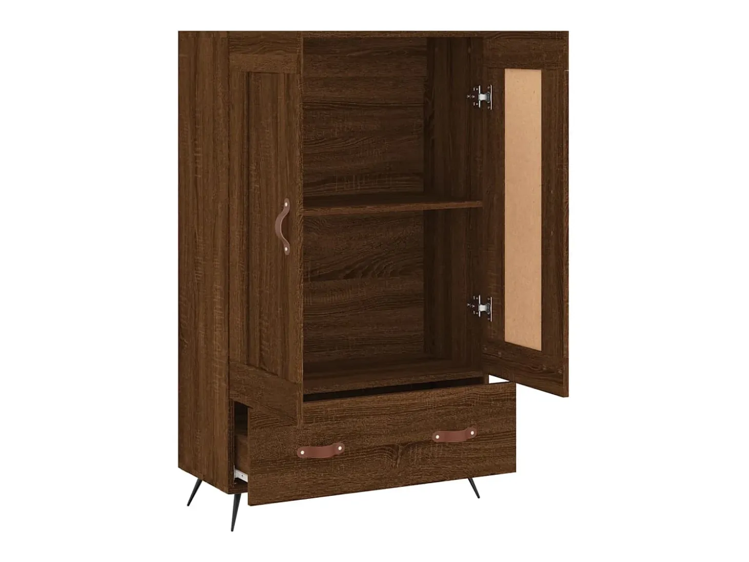 Aparador buffet cómoda armario mueble organizador cocina salón salón alto 69,5 x 31 x 115 cm madera contrachapada marrón 02_0033758