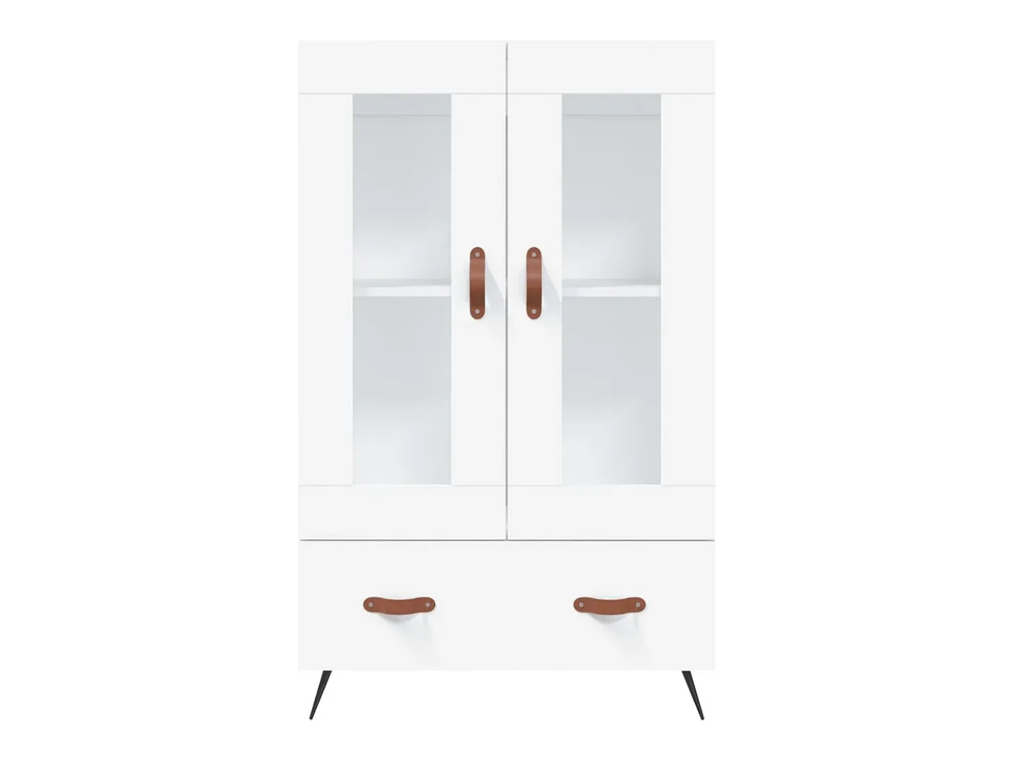 Aparador buffet cómoda armario mueble organizador cocina salón salón alto 69,5 x 31 x 115 cm madera contrachapada blanco 02_0032511