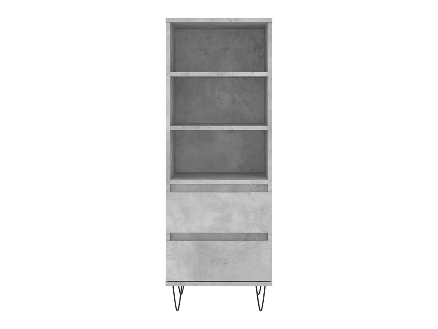 Aparador buffet cómoda armario mueble organizador cocina salón salón alto 40 x 36 x 110 cm madera contrachapada gris 02_0034435