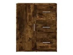 Aparador buffet cómoda armario mueble organizador cocina salón salón juego de 2 60 x 31 x 70 cm madera contrachapada marrón 02_0036740