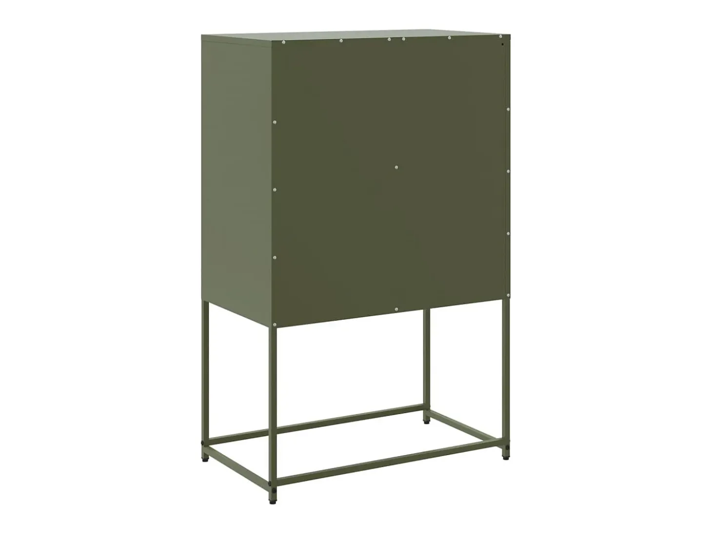 Aparador buffet cómoda armario mueble organizador cocina salón salón oliva 68,5 x 38,5 x 107 cm verde acero 02_0036586