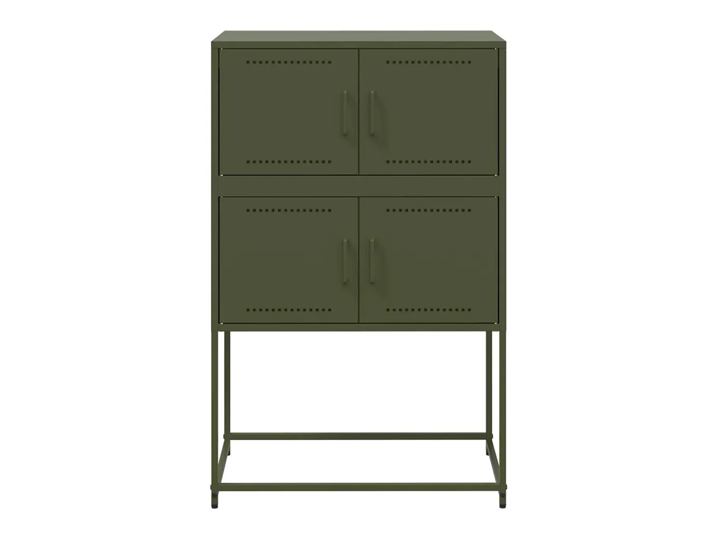 Aparador buffet cómoda armario mueble organizador cocina salón salón oliva 68,5 x 38,5 x 107 cm verde acero 02_0036586