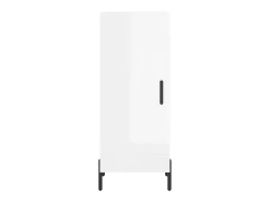 Aparador buffet cómoda armario mueble organizador cocina salón brillante 34,5 x 34 x 90 cm madera contrachapada blanco 02_0030605