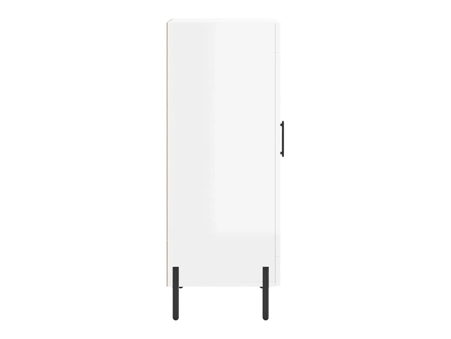 Aparador buffet cómoda armario mueble organizador cocina salón brillante 34,5 x 34 x 90 cm madera contrachapada blanco 02_0030605