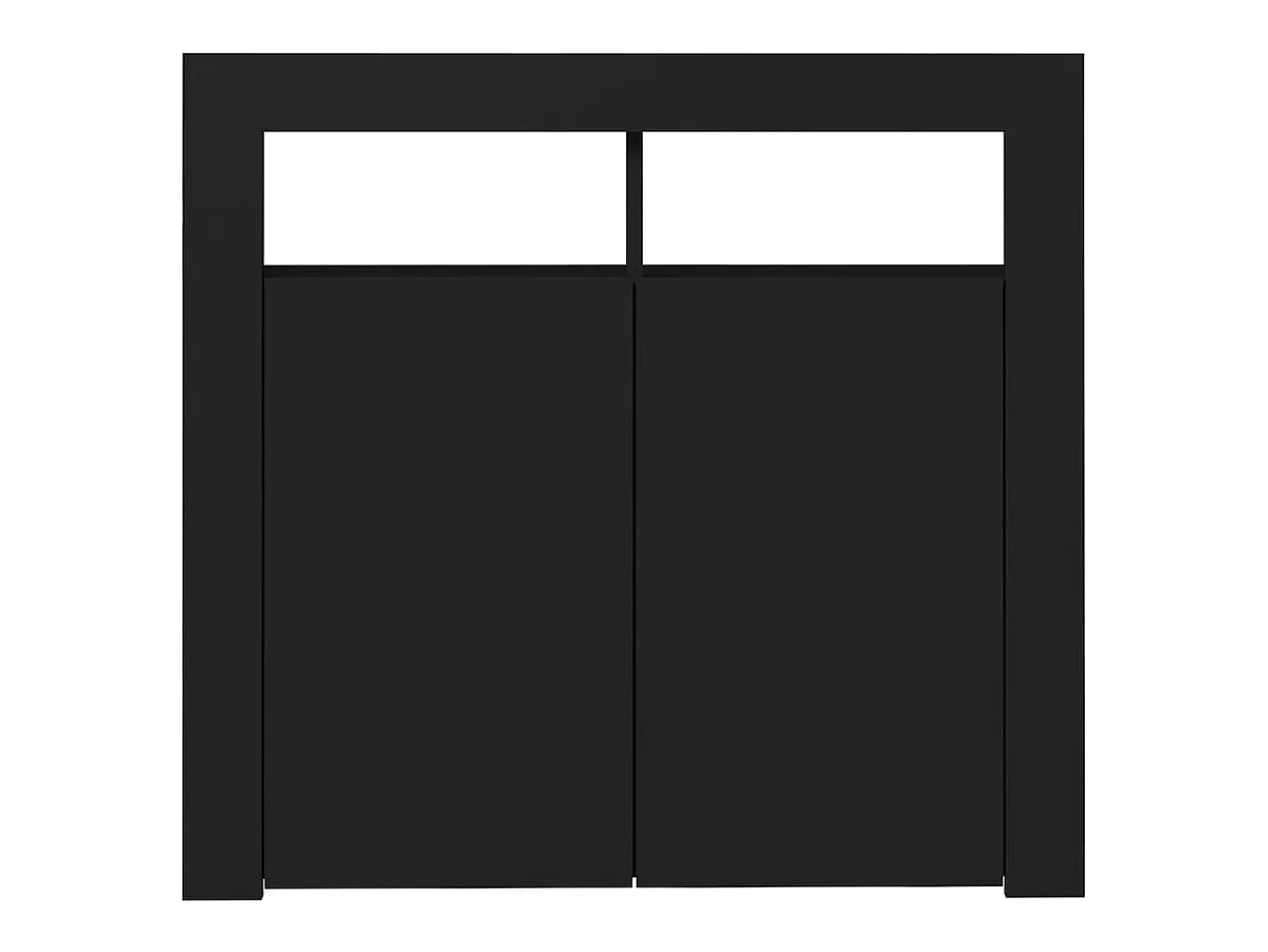 Aparador buffet cómoda armario mueble organizador cocina salón salón con luces LED 80 x 35 x 75 cm negro 02_0030044