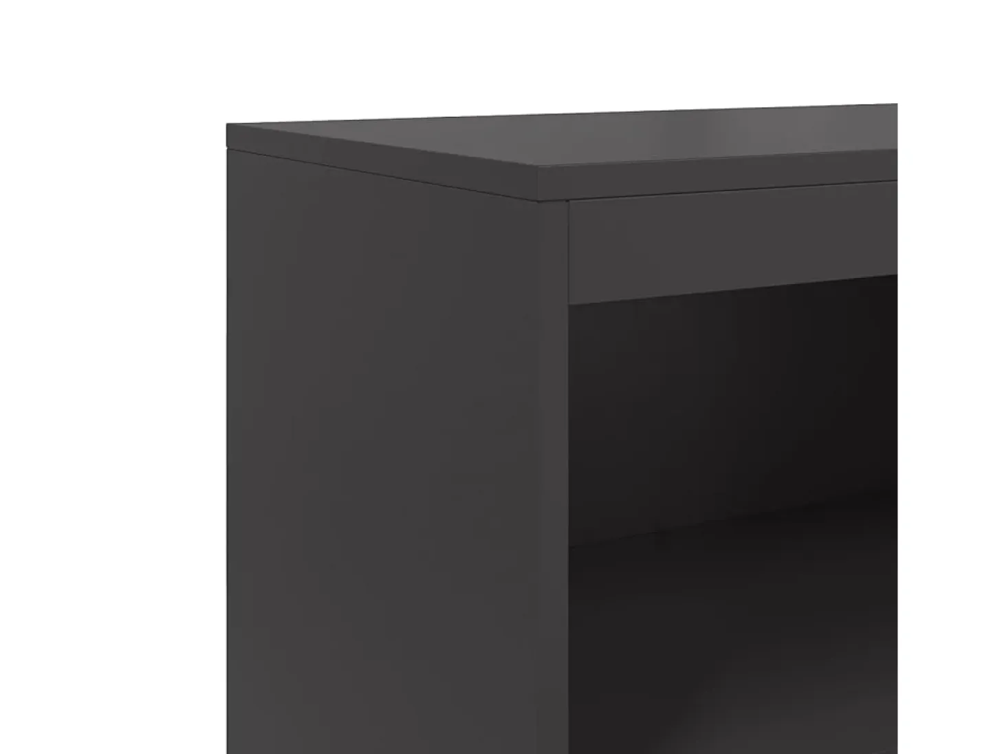 Aparador buffet cómoda armario mueble organizador cocina salón salón alto 68,5 x 38,5 x 123,5 cm acero negro 02_0034959