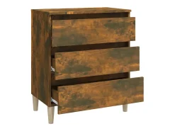 Aparador buffet cómoda armario unidad de almacenamiento organizador cocina salón salón 60 x 35 x 69 cm madera contrachapada marrón 02_0030973