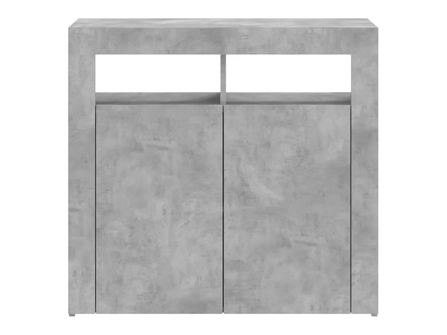 Aparador buffet cómoda armario mueble organizador cocina salón salón con luces LED 80 x 35 x 75 cm gris 02_0030006